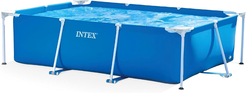 | 28272 Metal Frame Rectangular Outdoor Swimming Pool, Filter Pump Not Included, Capacity 3834 L, Measures 300 X 200 X 75 Centimeters - Colour Blue