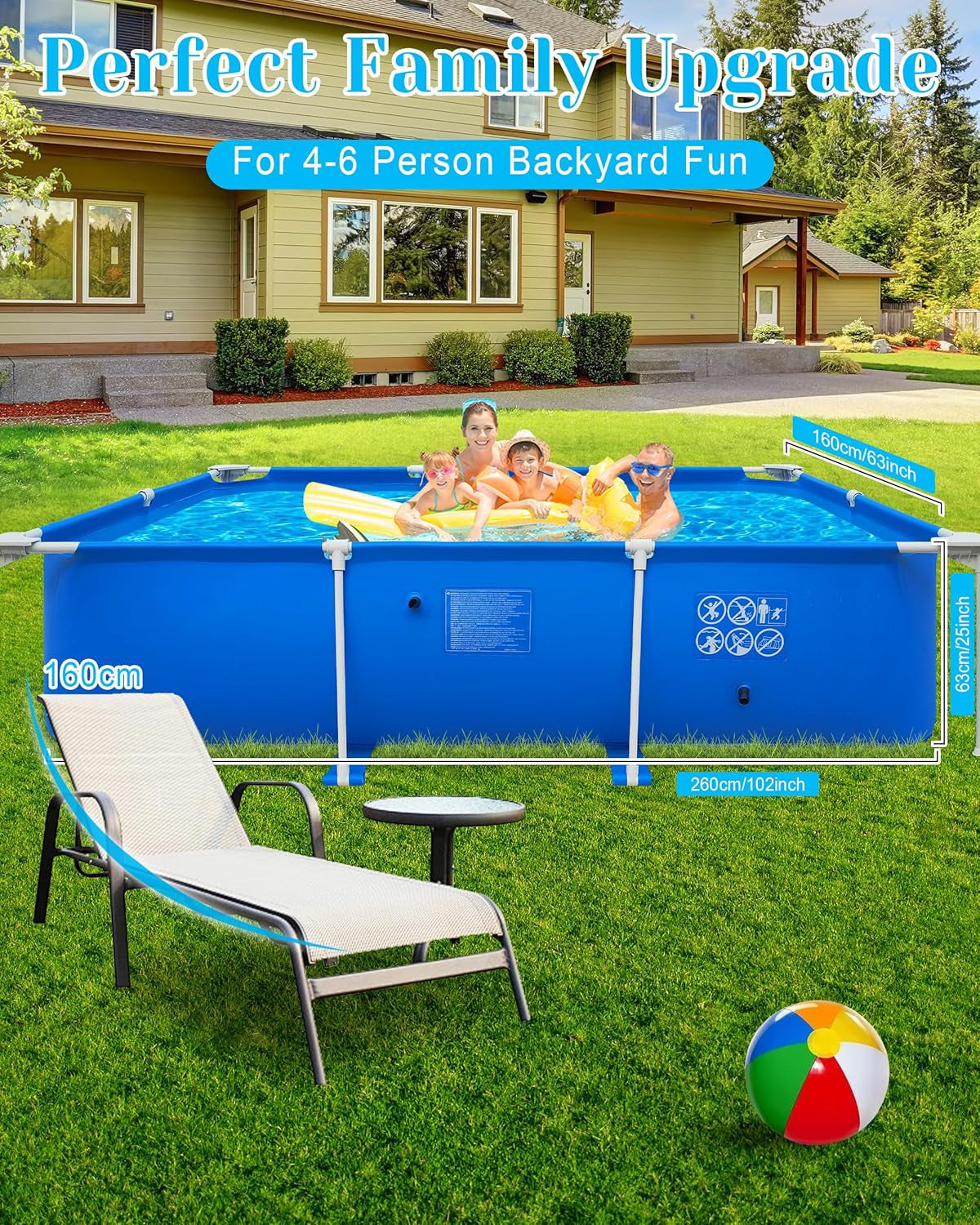 Frame Pool 260 X 160 X 63 Cm