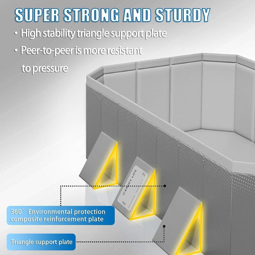 Frame Pools above Ground Pool Foldable Swimming Pool Collapsible Large Pool Ground Rectangle Pool (3M)