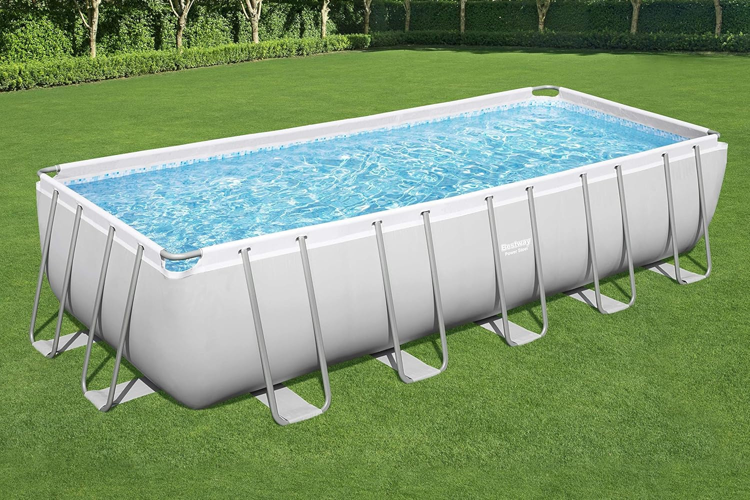 Power Steel 21' X 9' X 52" Rectangular Pool Set, Multicolor